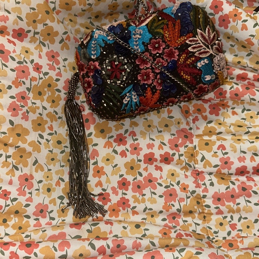 SFERA FEMME collection Multicolor Embroidered Crossbody Bag